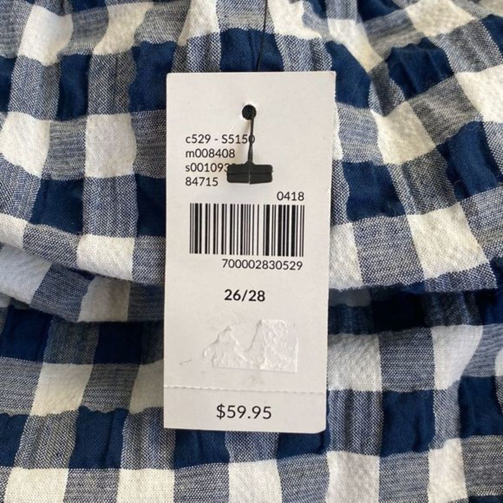 Lane Bryant women’s gingham off the shoulder blouse size 26/28 - Picture 8 of 9